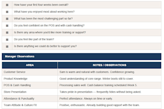 create a retail staff onboarding pack and training guide for new team members
