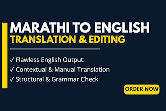 do professional english to marathi translation and proofreading