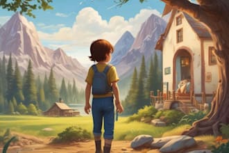 create children book illustration and KDP layout