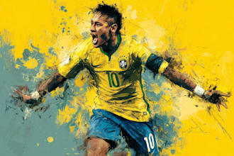 draw unique illustration football player or sport player