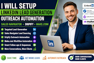 linkedin lead generation outreach automation sales navigator dripify make com