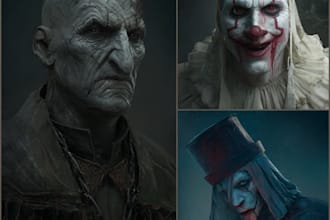 draw illustration art, dark art, horror, death metal, etc