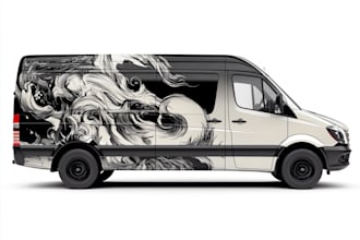 van wrap, vehicle wrap, car wrap design