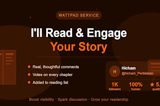 read, comment, and engage with your wattpad story as a loyal reader
