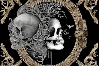 draw anything to an engraving style illustration