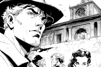 comic book illustration with comic book illustrator