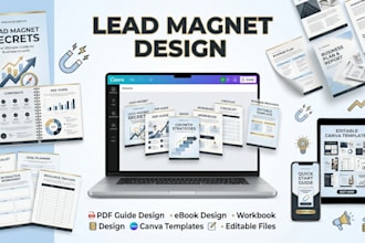 design, lead magnet, pdf lead magnet, ebook design, workbook, canva ebook