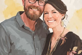 design couple portrait wedding portrait
