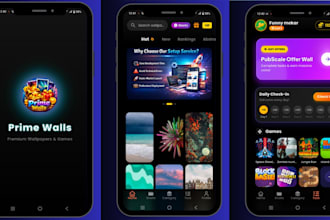 develop a ready to publish flutter wallpaper and earning app