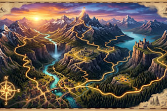 create custom trail maps, outdoor maps, and landsurvey illustrations