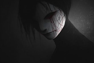create a dark gothic or horror illustration for your poster