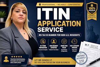 handle your itin application for irs tax id processing in the USA as a caa