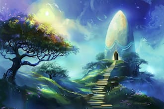 create fantasy environment concept art