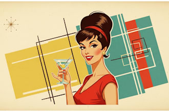 make retro and vintage illustration