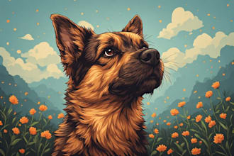 do awesome pet portrait, dog portrait cat portrait art