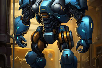 draw , transformers,  robot in anime manga style