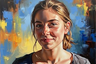 paint an acrylic painting portrait for you