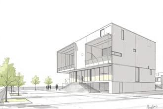 draw digital architectural sketches and illustrations