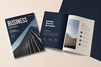 design a professional corporate magazine, brochure and newsletter for your brand