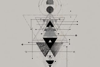 create sleeve tattoo design in geometric style