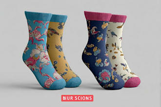 design custom and unique socks design