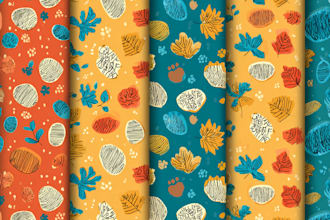 create seamless pattern design and vector pattern