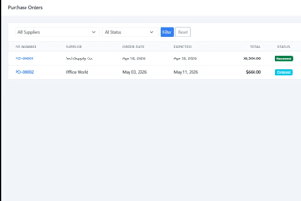 provide and setup laravel inventory and sales system