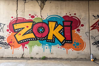 create handmade graffiti for your logo or your word