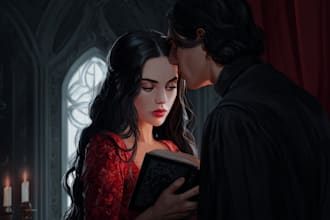 create romance book cover or ebook cover design