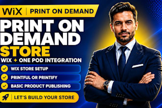wix print on demand store with printful printify integration order fulfillment