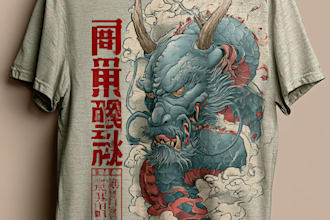 design japanese t shirt illustration