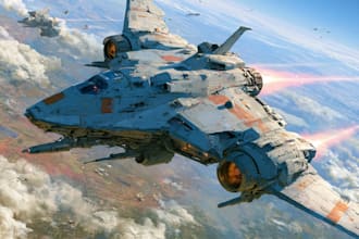 create spaceship concept art for you