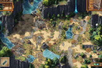 illustrate fantasy map and rpg battle map design for dnd and ttrpg