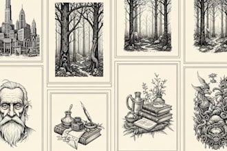 create pen and ink illustrations