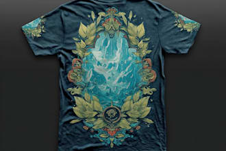 design edgy cyberpunk tshirt illustration