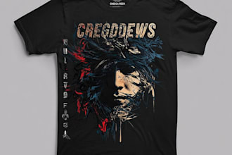 design fantasy creature tshirt illustration