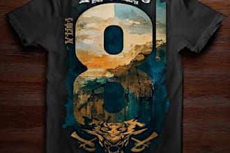 create horror themed tshirt illustration for fashion brands