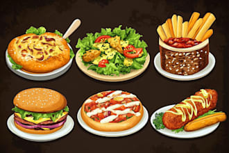 draw your food or drink into amazing illustration