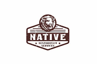 design a vintage badge logo with handcrafted details