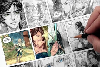 draw professional comic book pages