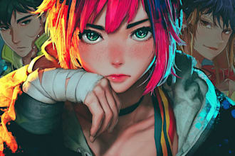 create high quality anime fan art in my unique style