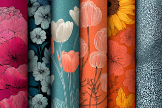 design hand drawn vector seamless patterns
