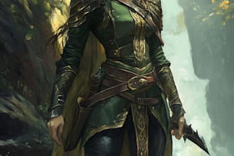 fantasy dnd character illustration