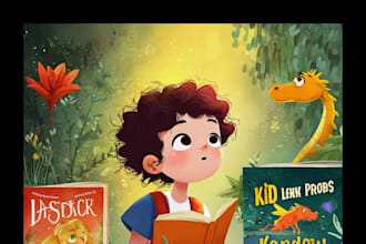 design a colorful children book cover that attracts readers
