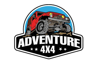 do high quality jeep reaching logo with unlimited revision