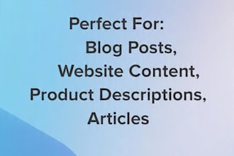 write SEO articles, blog posts and website content