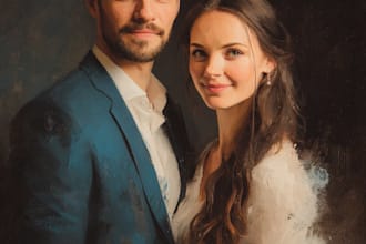 make couple portrait illustration