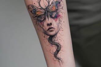 draw custom cyber sigilism and tribal designs for tattoo
