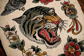 design logo for tattoo studio and tattoo artist