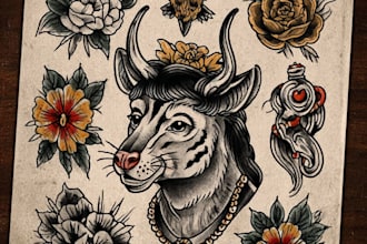 logo design for tattoo studio and tattoo artist